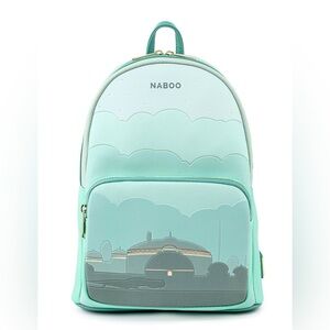 Loungefly Star Wars Naboo Mint Backpack Disney Parks Vegan Leather